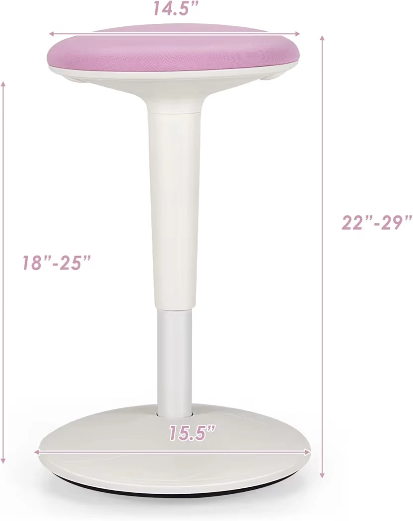 Adjustable Wobble Stool - Pink Seat - photo 2