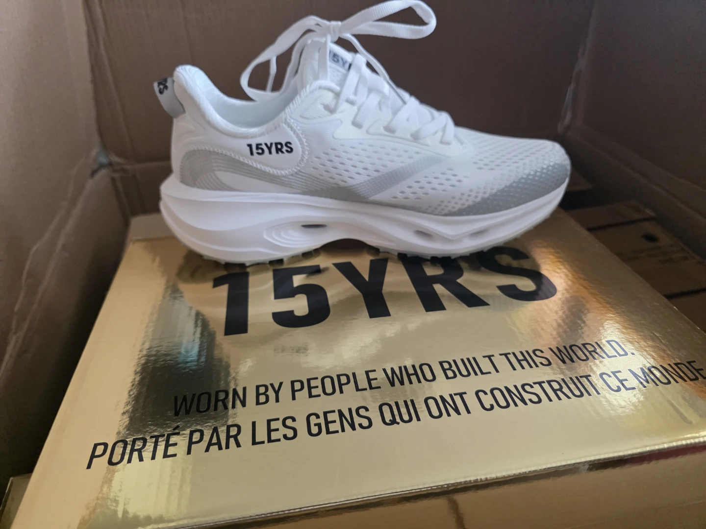 15YRS White Athletic Shoes