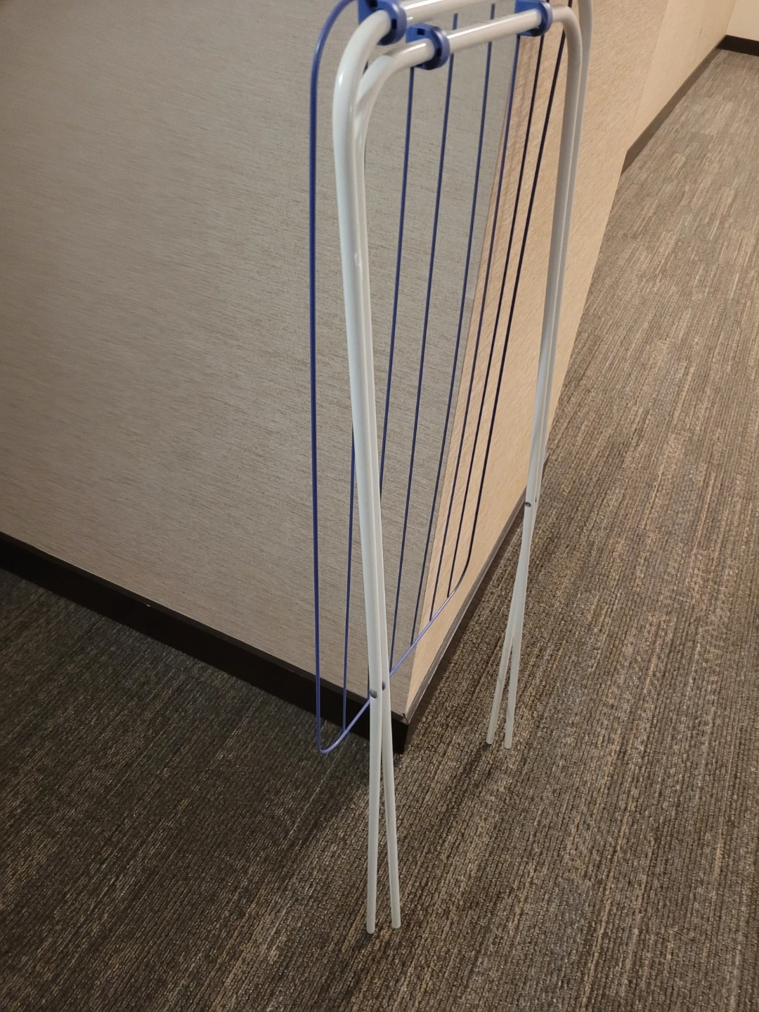 White Drying Rack with Blue Cords - photo 2