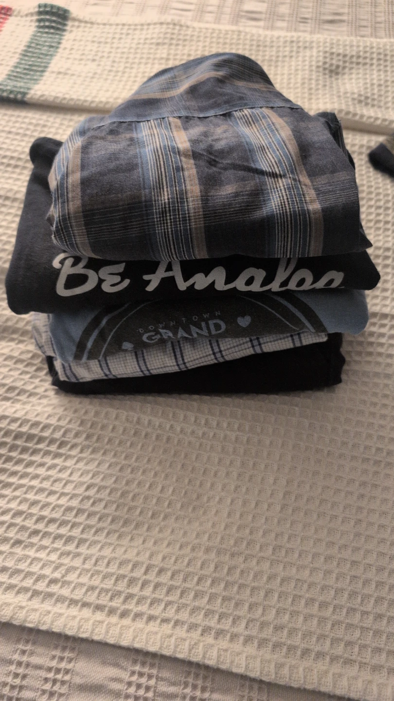 Plaid shirts AND t-shirt bundle