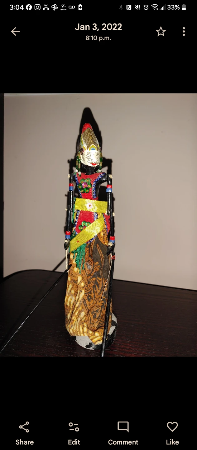 Wayang Golek Rod Puppet