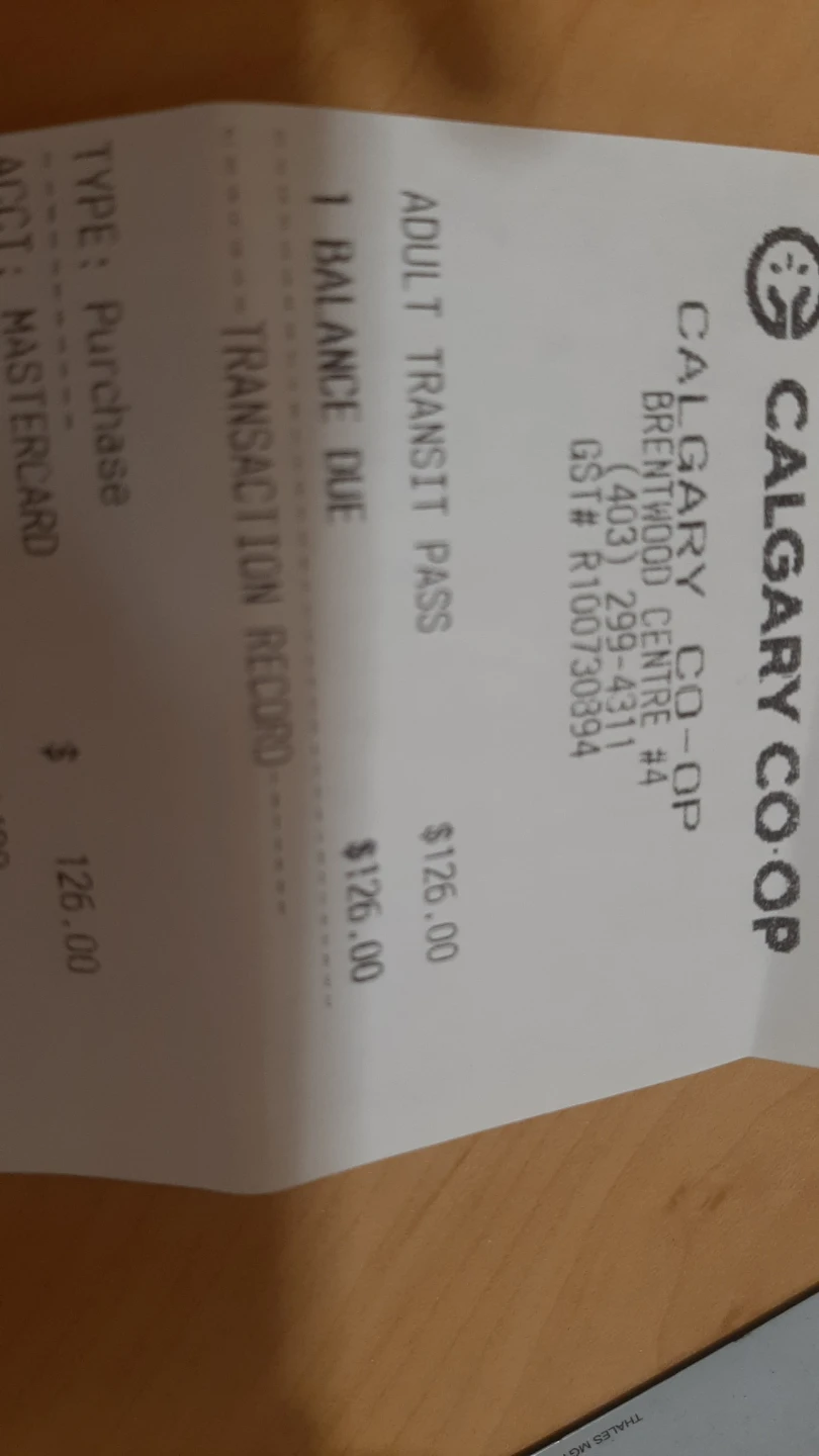 Calgary Transit Adult Monthly Pass - March 2026 - photo 3
