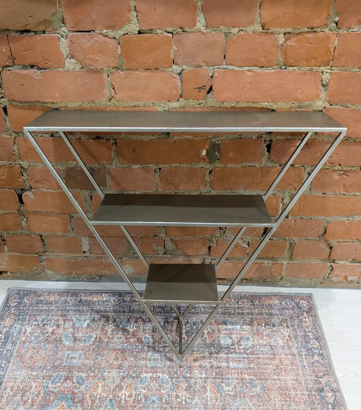 Kate and Laurel Tildan 3 Tier Triangle  Metal Wall Shelf