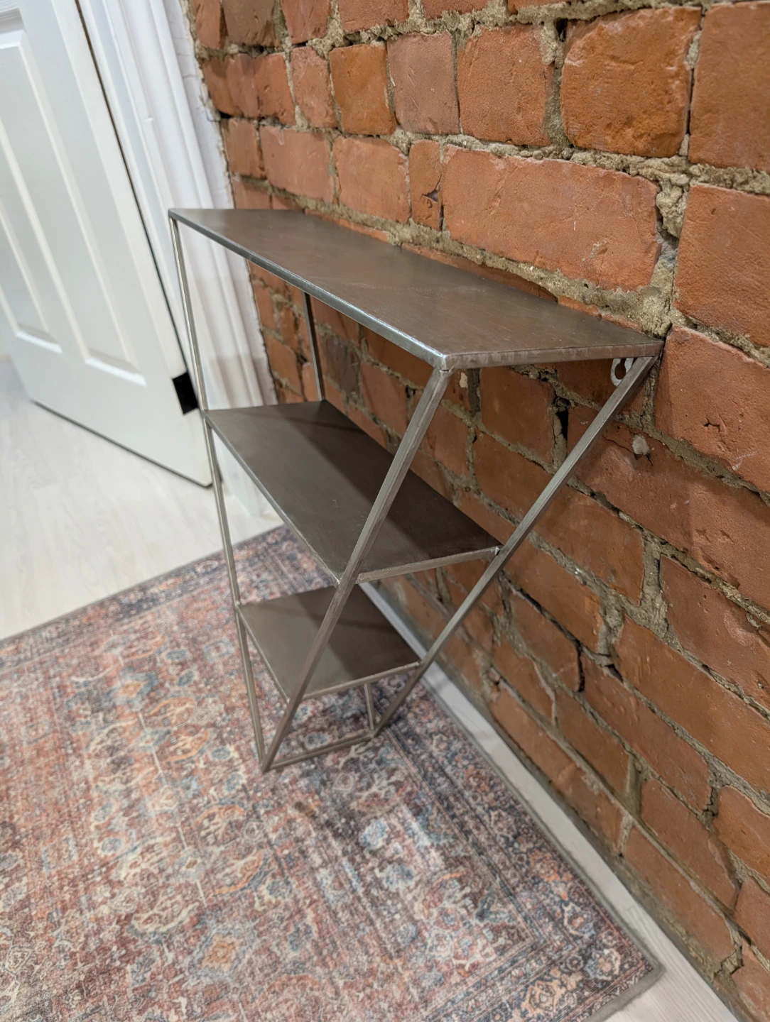 Kate and Laurel Tildan 3 Tier Triangle  Metal Wall Shelf - photo 2