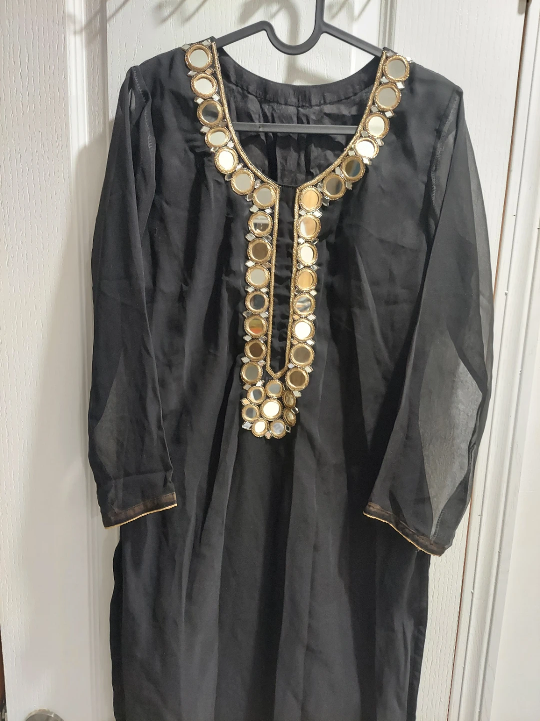 Black Kurti with Mirror Embellishment - photo 3