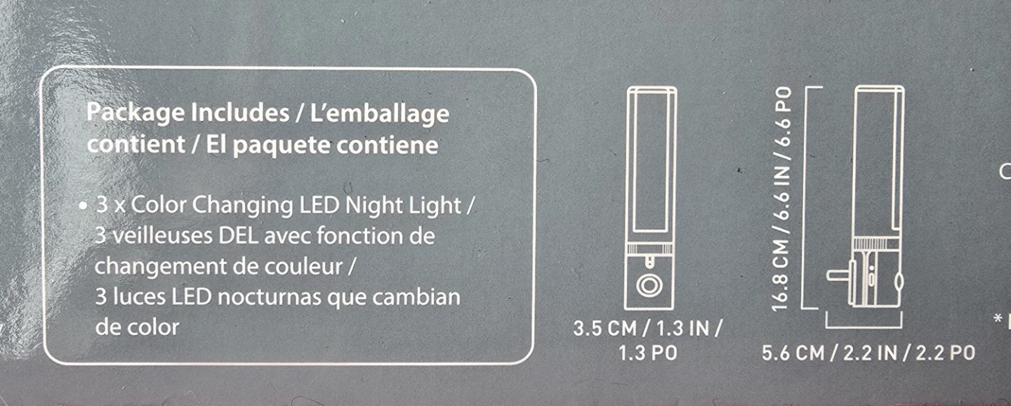 Koda 3-Pack Color Changing LED Night Lights *NEW* - photo 3