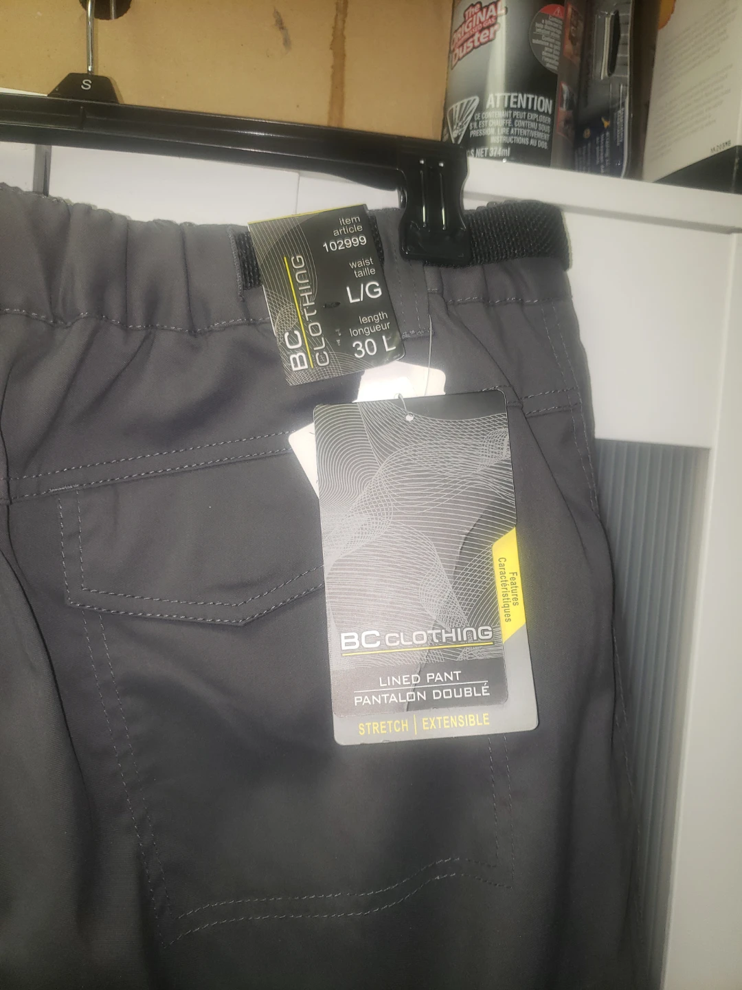 BC Clothing Lined winter Pants - Grey, Size L/G - photo 4