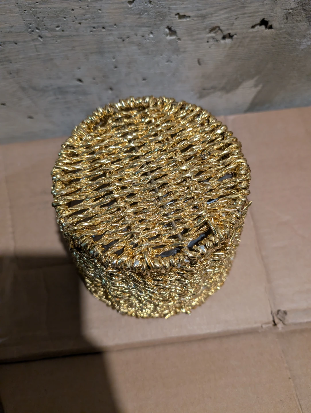 Decorative Gold Woven Basket - photo 3