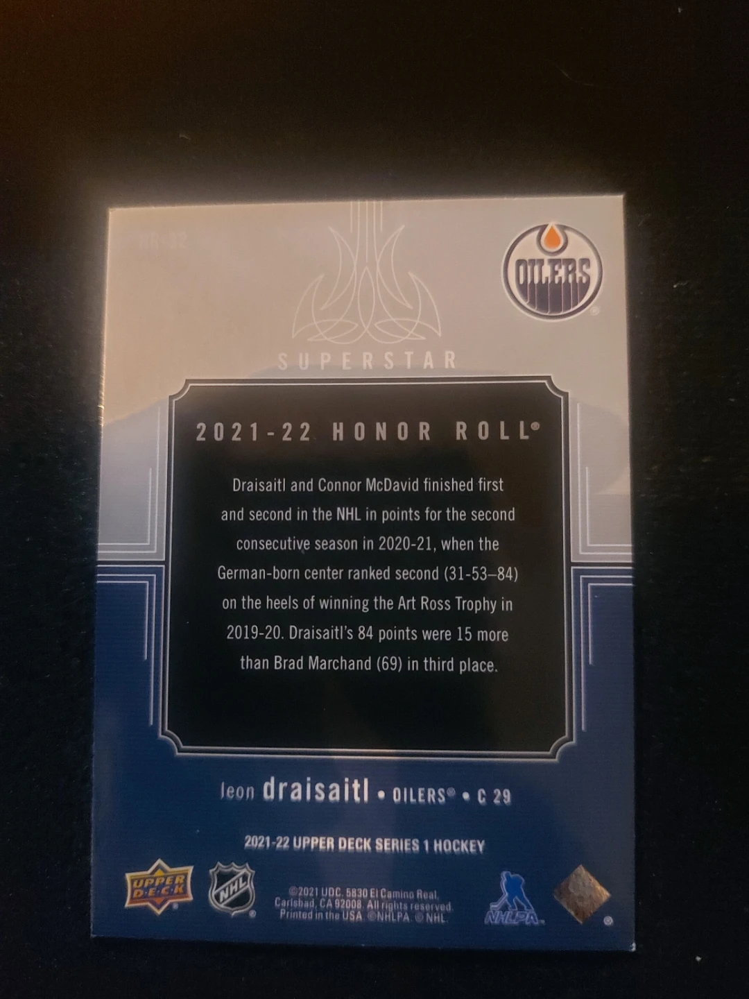 2021-22 Upper Deck Leon Draisaitl Hockey Card - photo 2