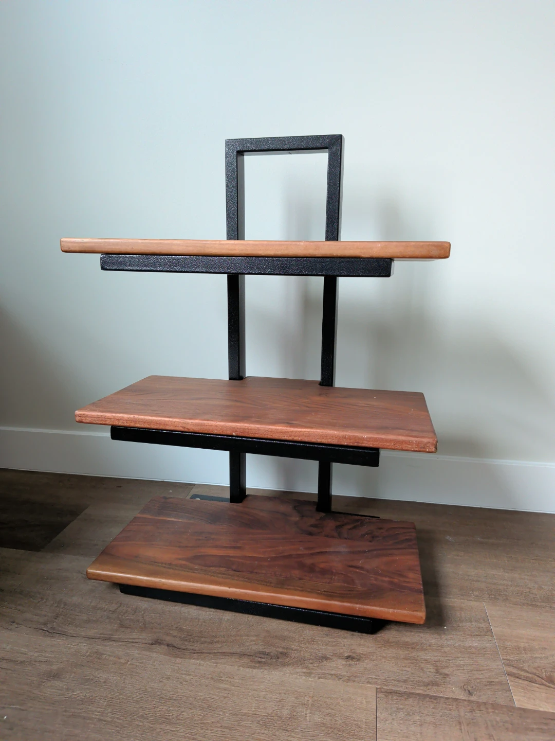 3-Tier Wood and Metal Shelf Unit