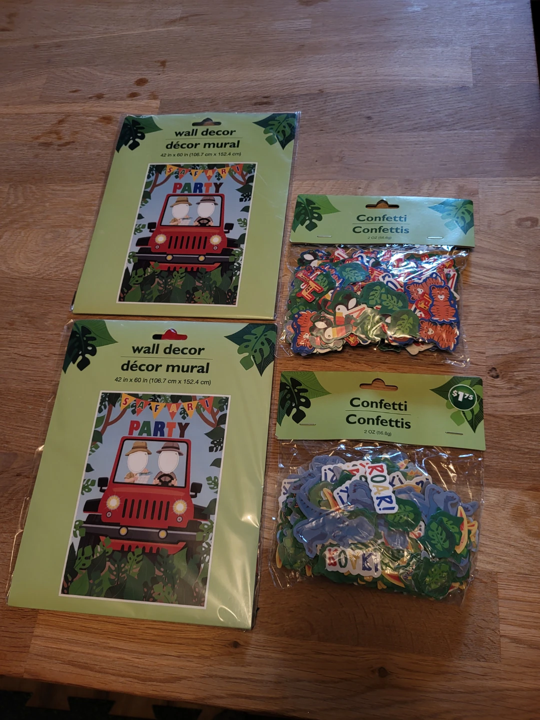 Safari Party Wall Decor & Confetti Set