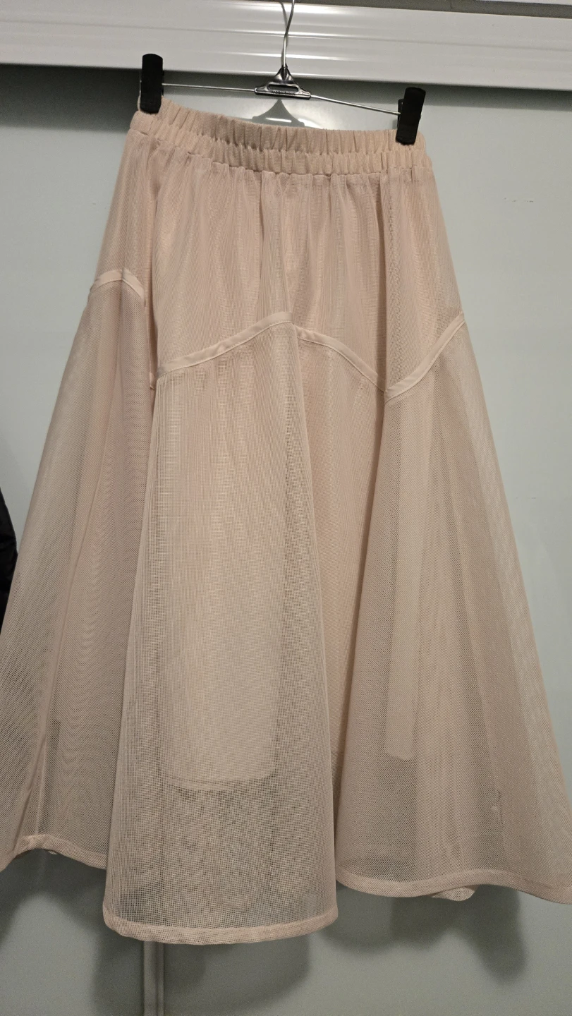 Light Pink Mesh Petticoat Skirt