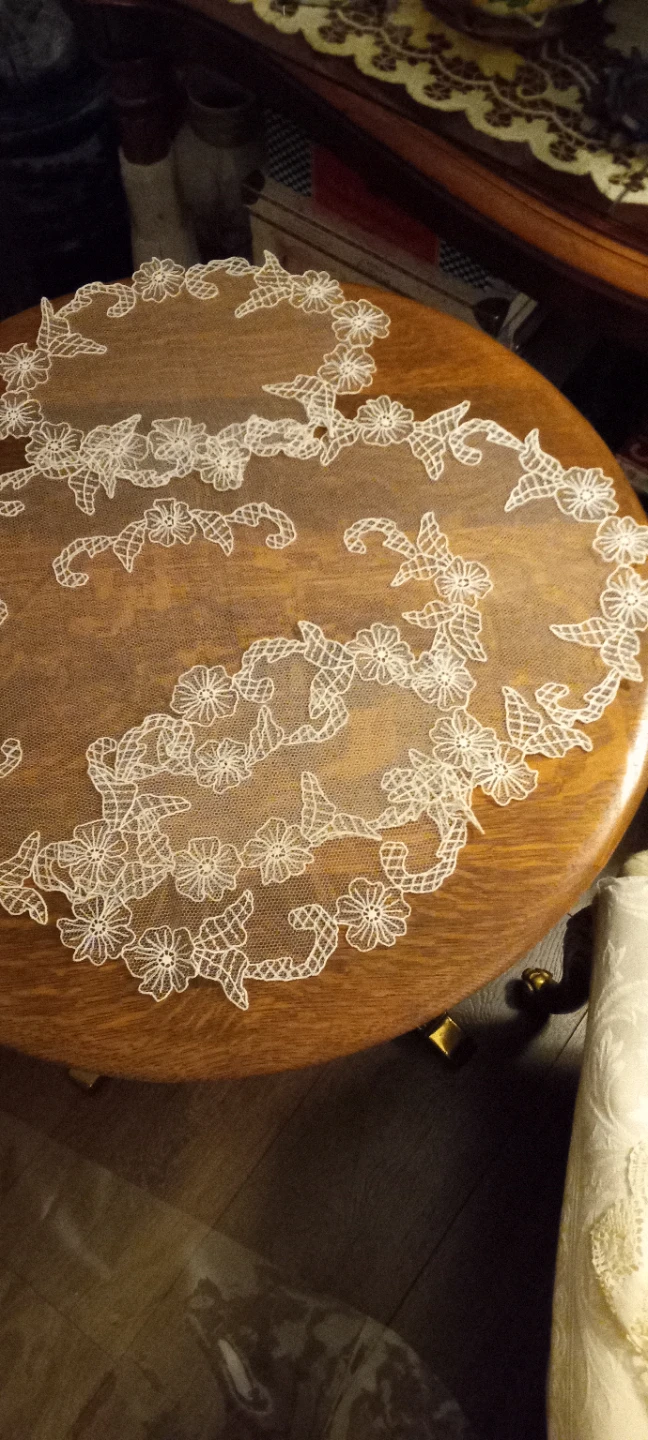 White Lace Doily Table Runner