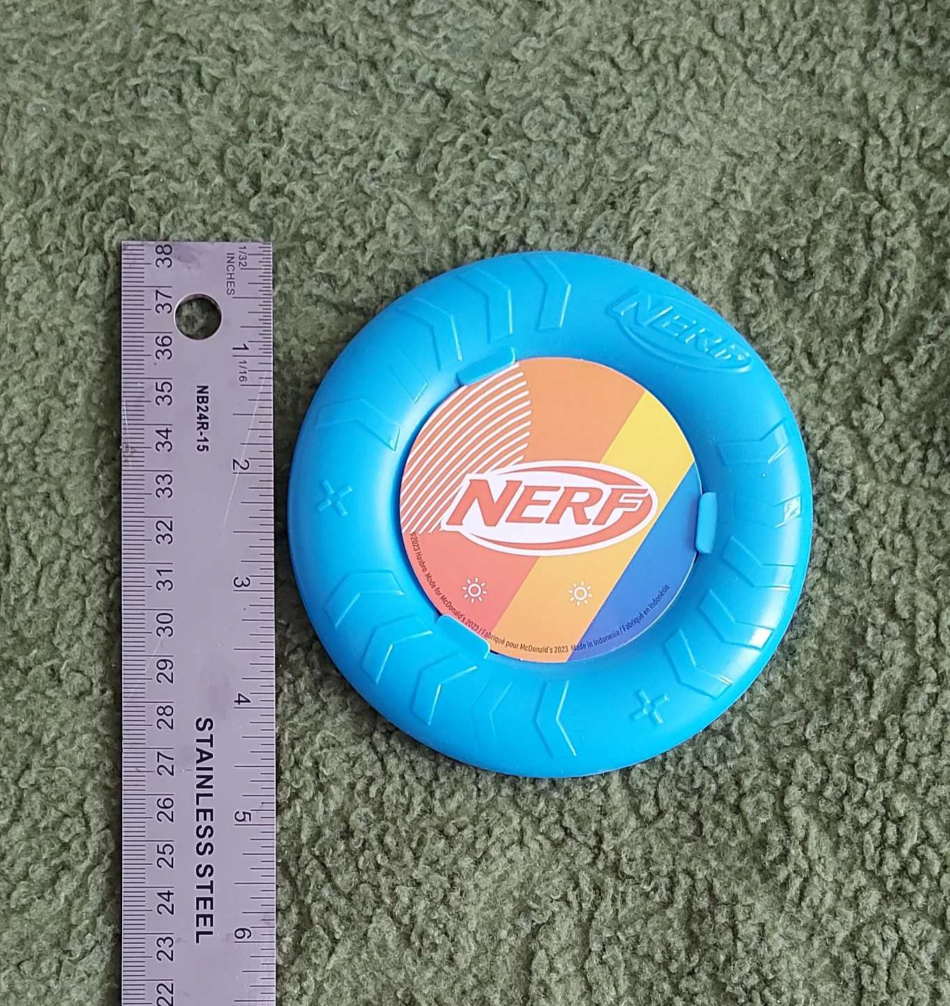 🆕 Nerf McDonald's 2023 Blue Flying Disc Toy🥕
