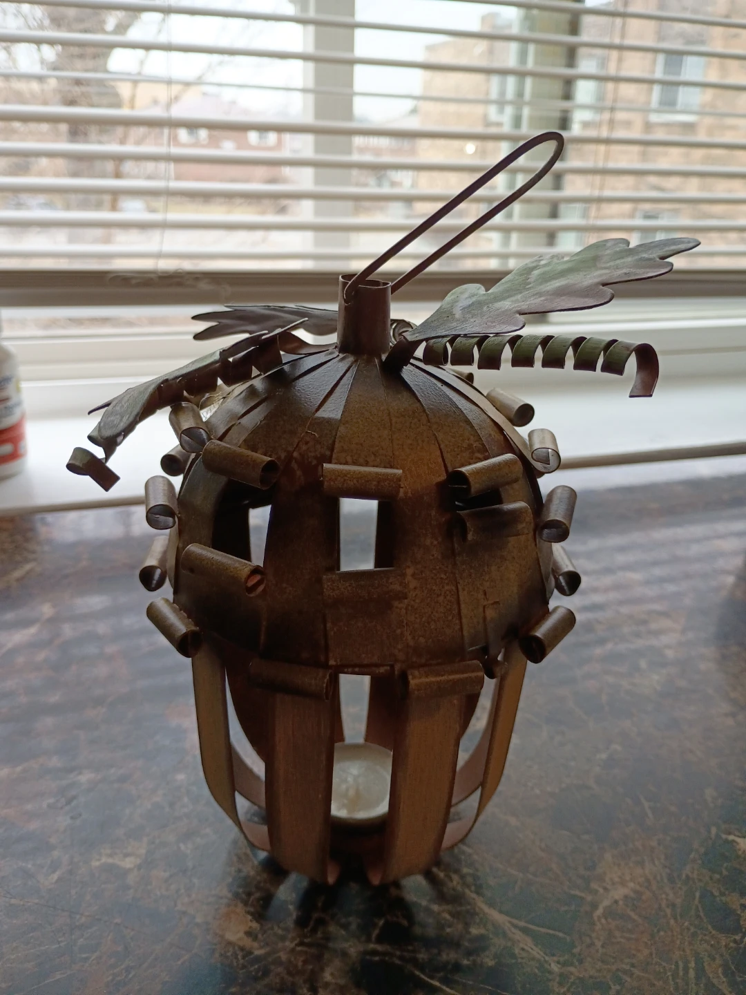 Decorative Acorn Metal Candle Lantern - photo 3