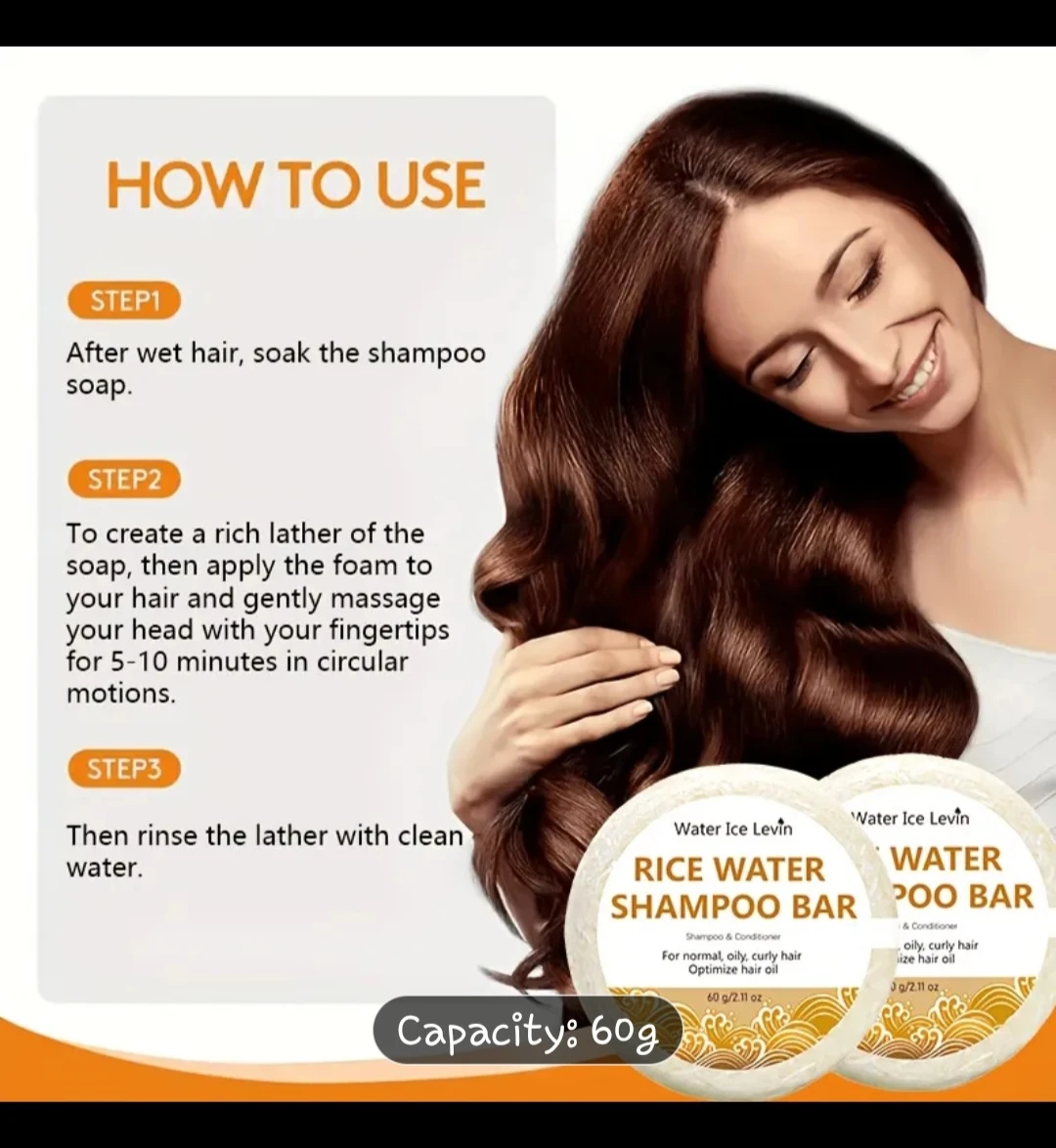 Water Ice Levin Rice Water Shampoo Bar - 60g✨️🧴 - photo 4