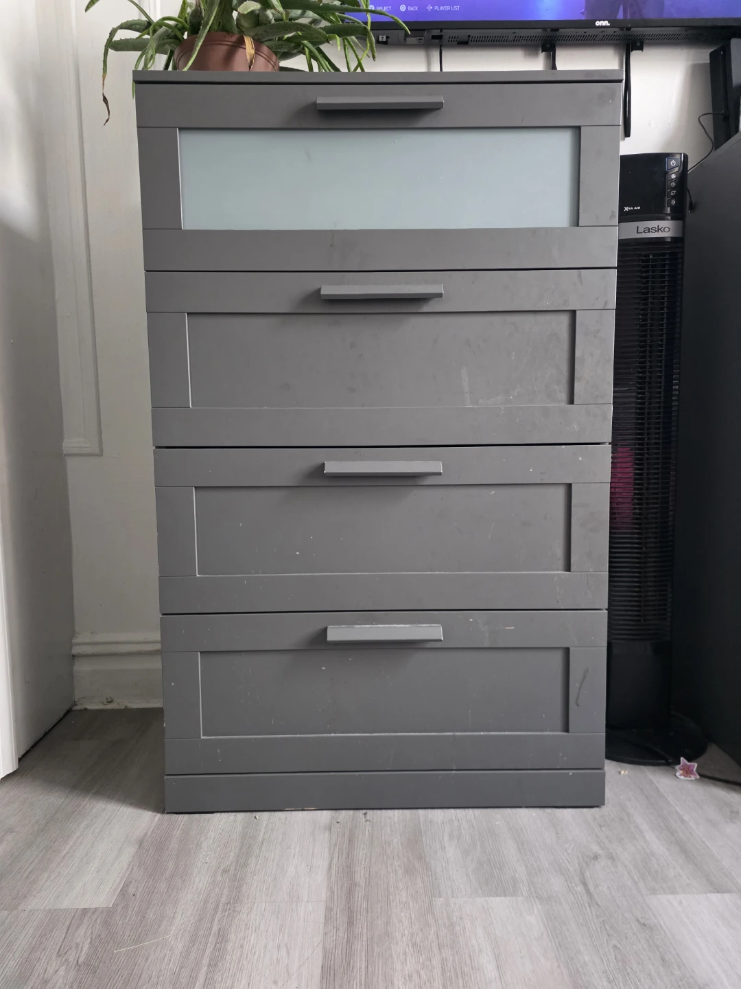 Gray 4-Drawer Dresser
