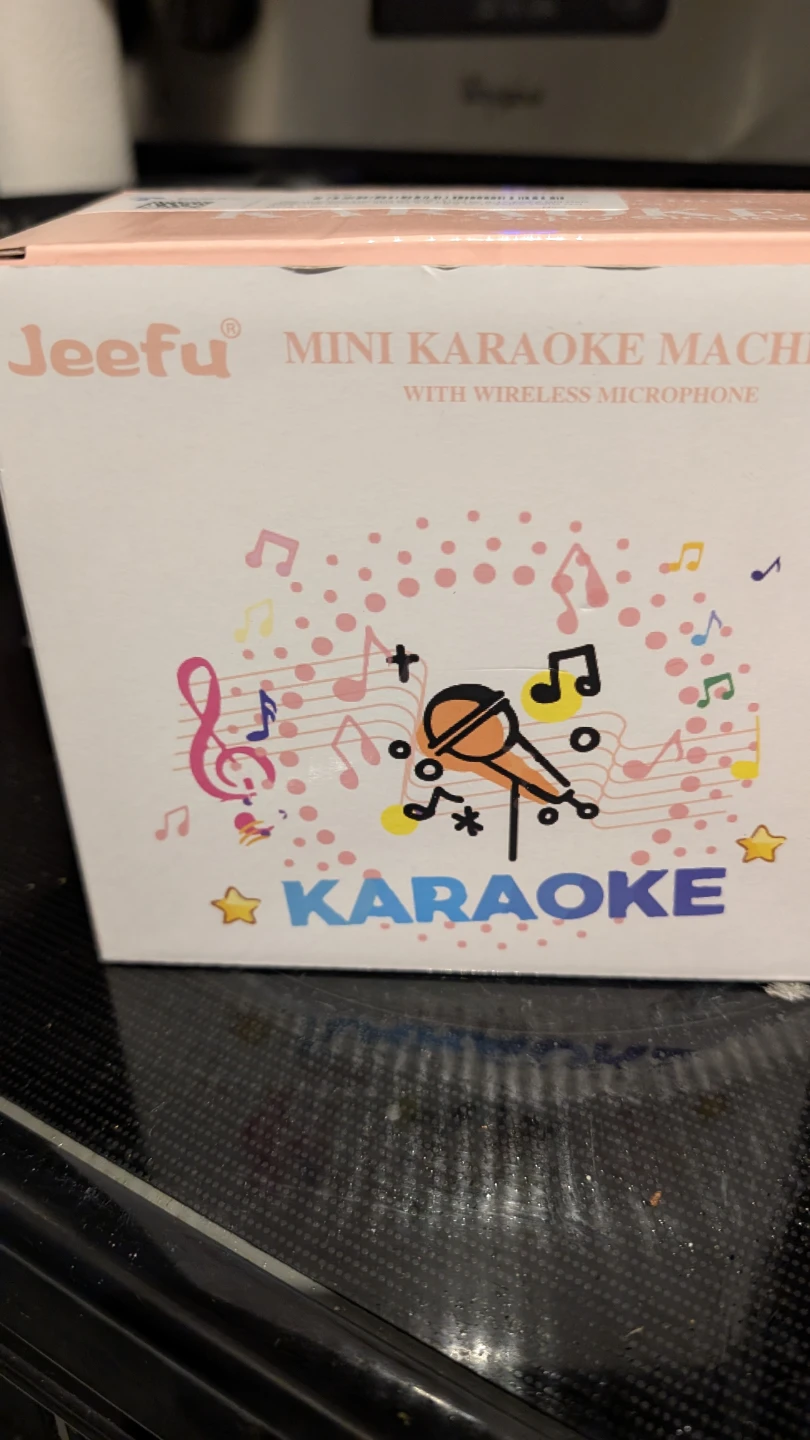 Jeefu Mini Karaoke Machine with Wireless Microphone
