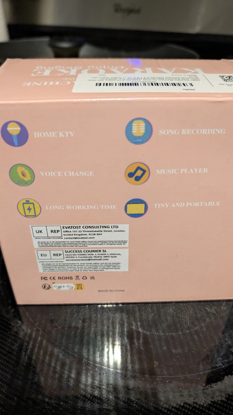 Jeefu Mini Karaoke Machine with Wireless Microphone - photo 2