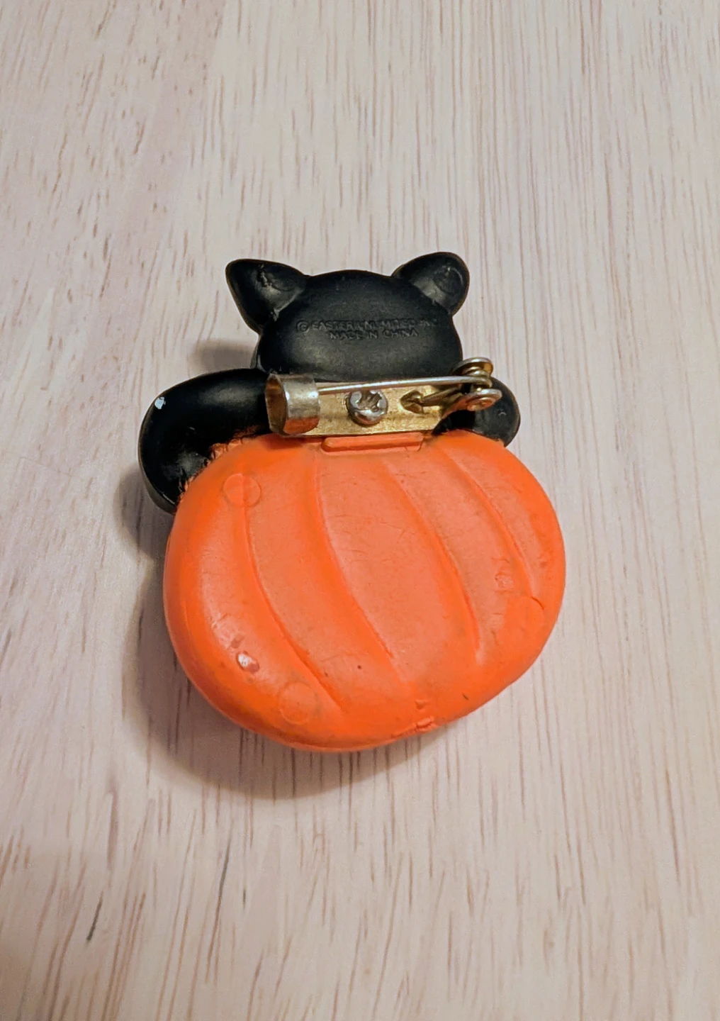 Halloween Black Cat Pumpkin Pin - photo 2