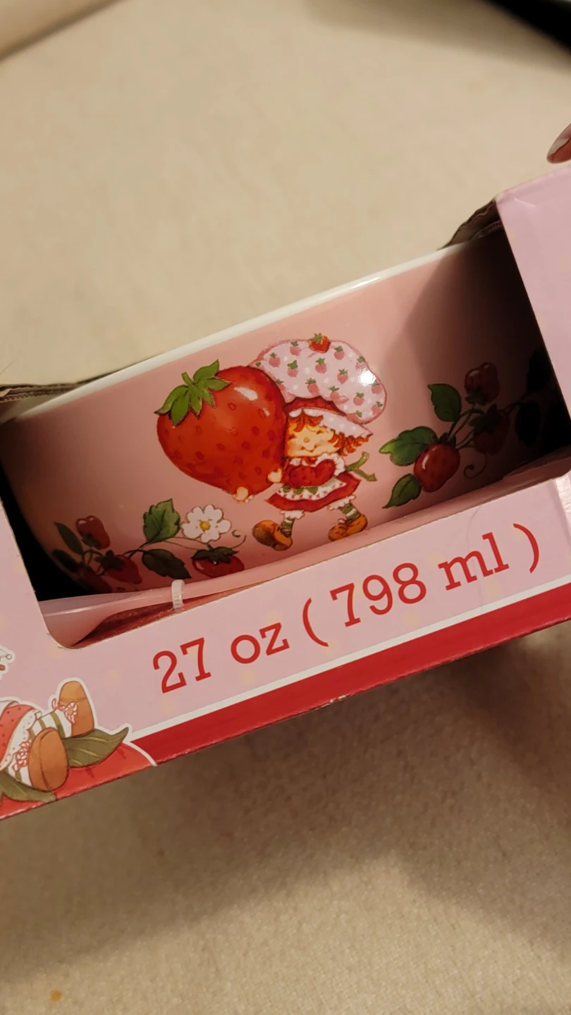 Strawberry Shortcake Ceramic Bowl with Color Change Spoon - photo 3