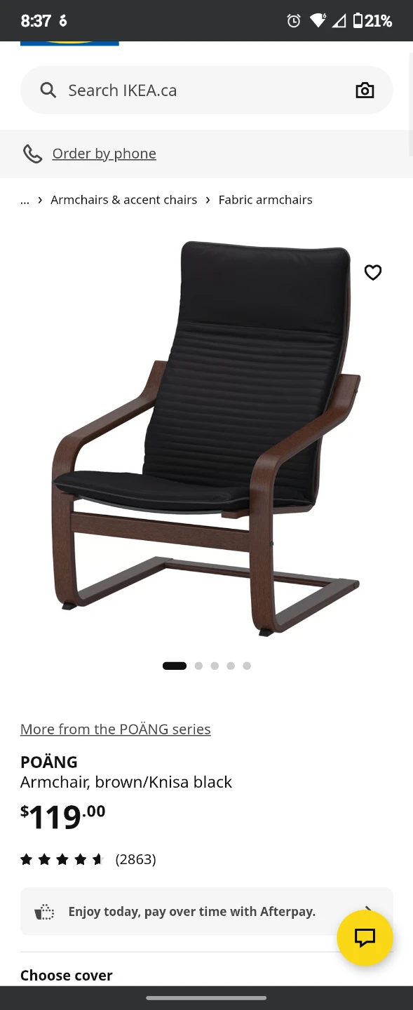 IKEA Armchair - brown/black
