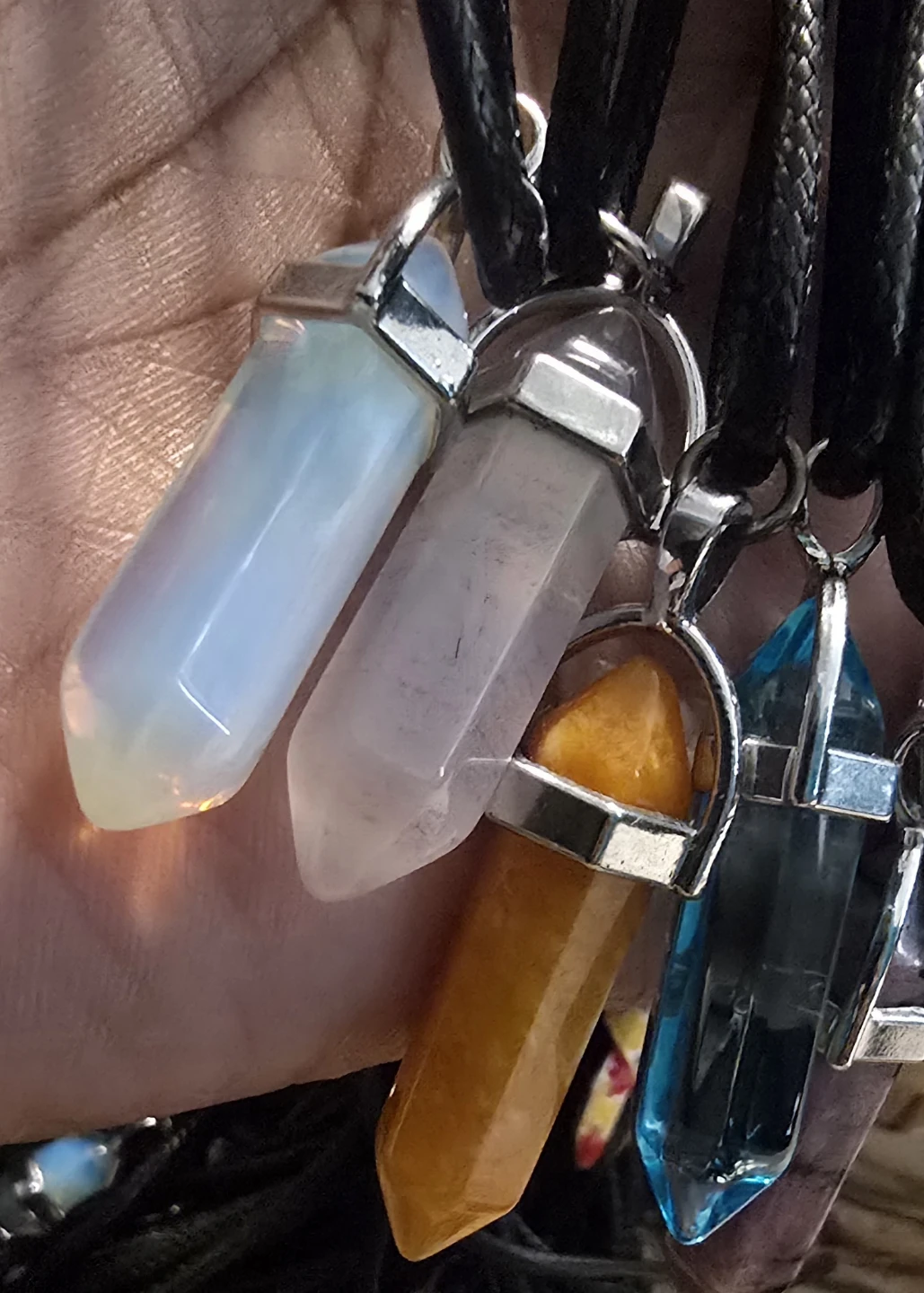 Healing Crystal Point Necklaces - Assorted Colors - photo 4