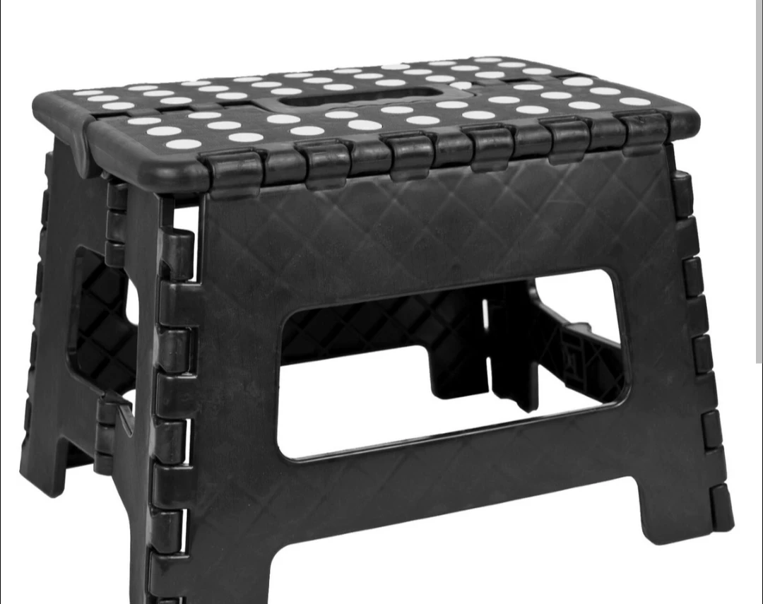 Black Folding Step Stool