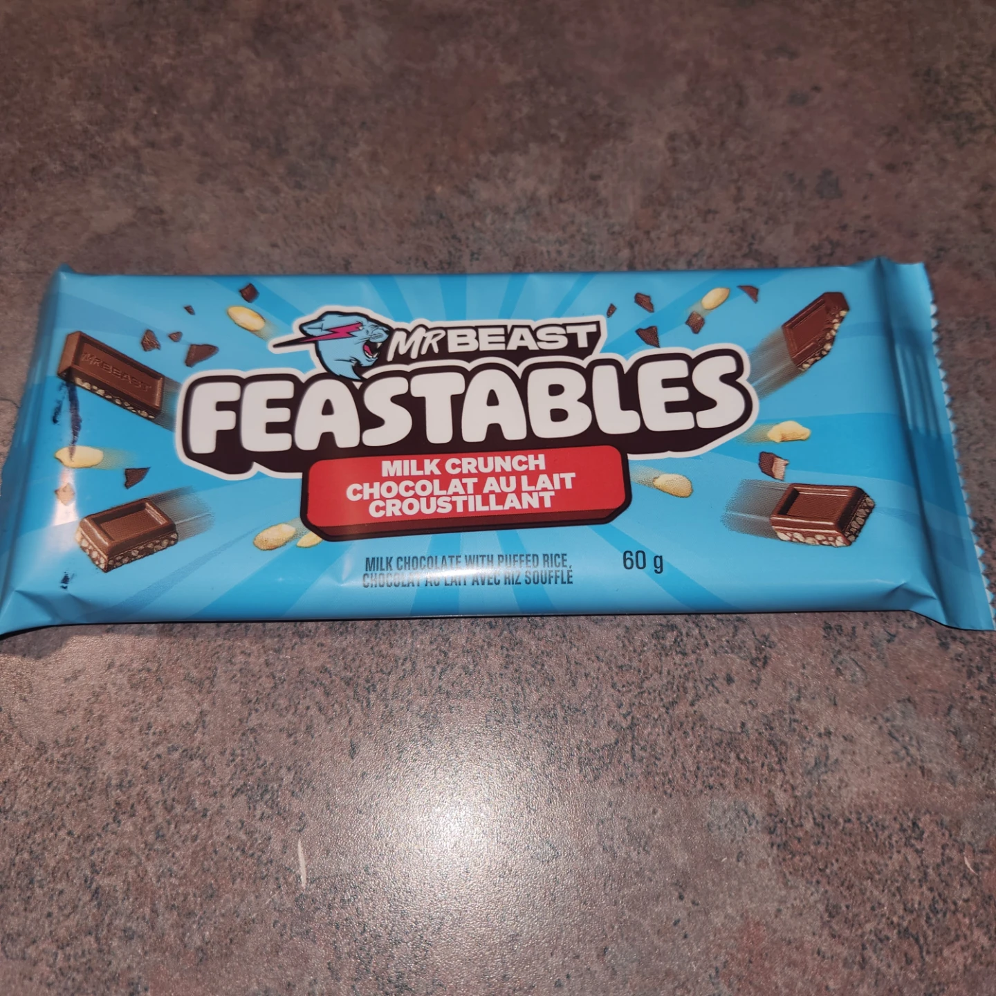 MrBeast Feasters Milk Crunch Chocolate Bar 60g