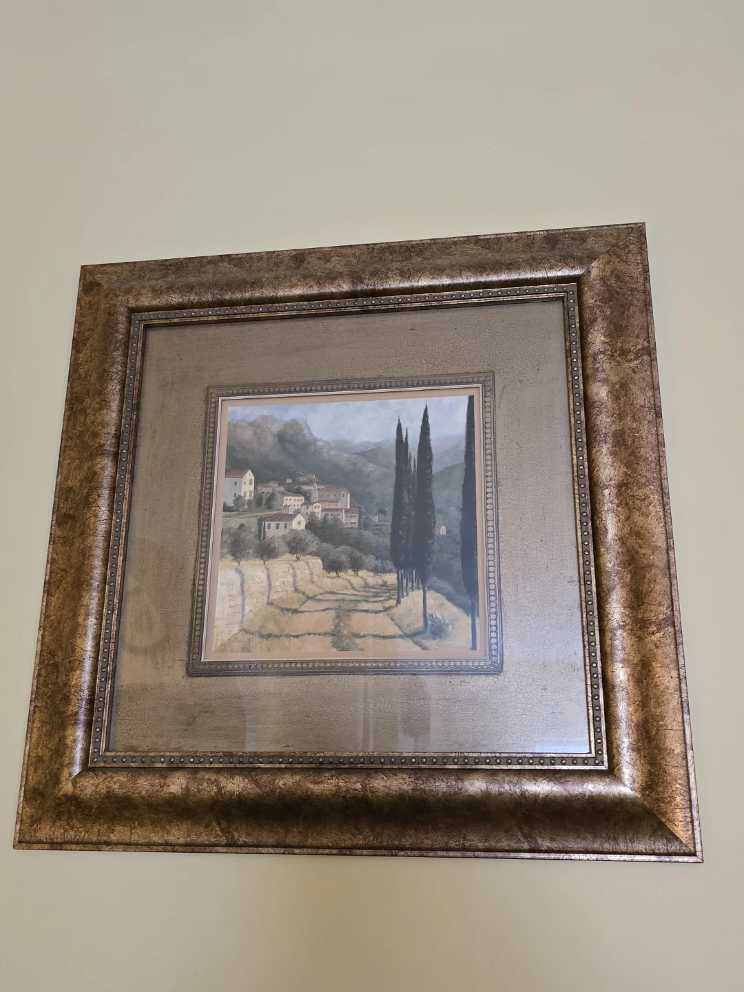 Framed Artwork - Tuscan Landscape Scene - photo 2
