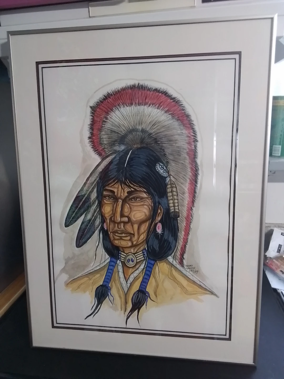 Watercolour Portrait of an Indigenous Person by Terry Green