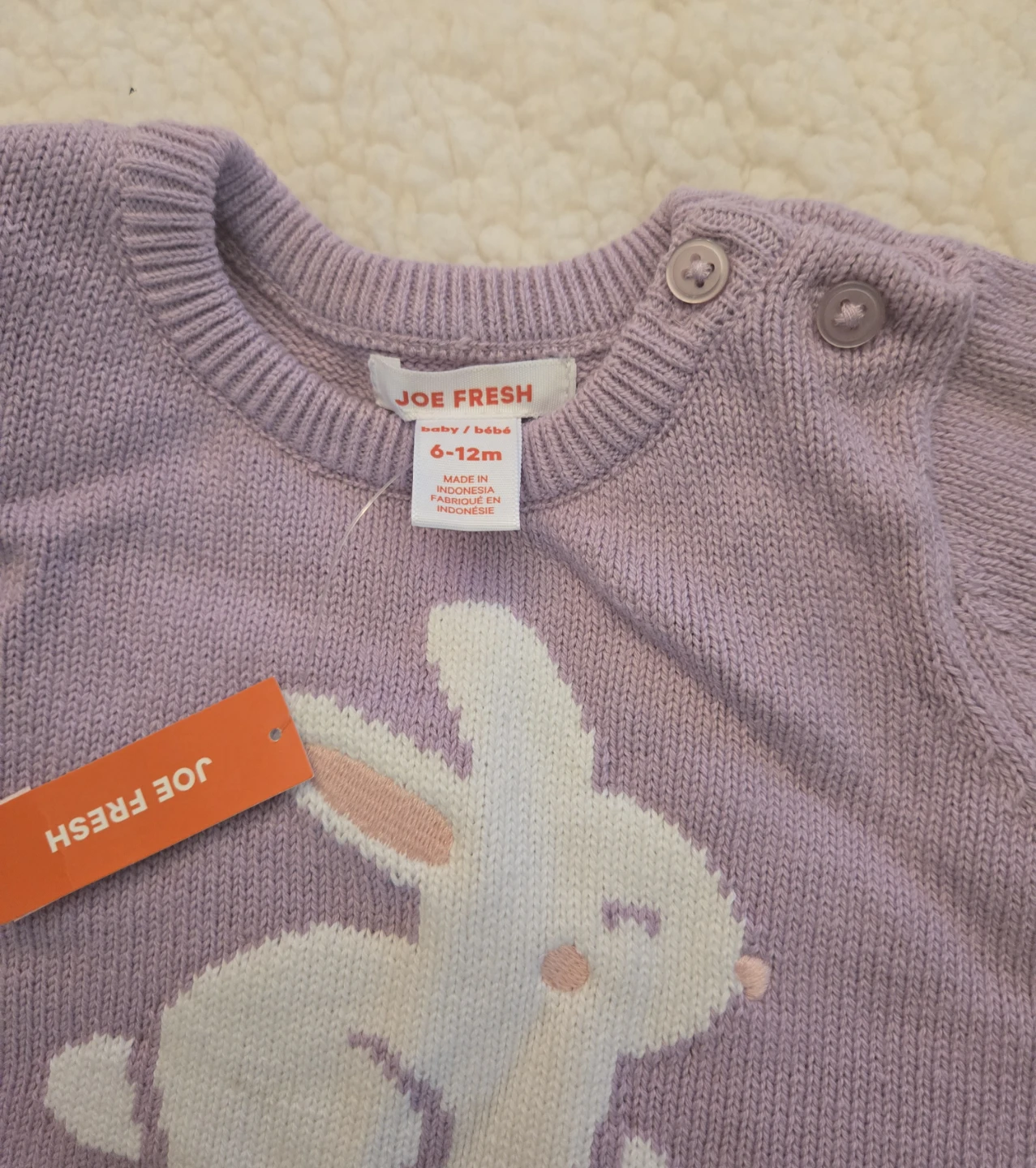 Joe Fresh Baby Bunny Sweater Dress 6-12 Months - photo 2