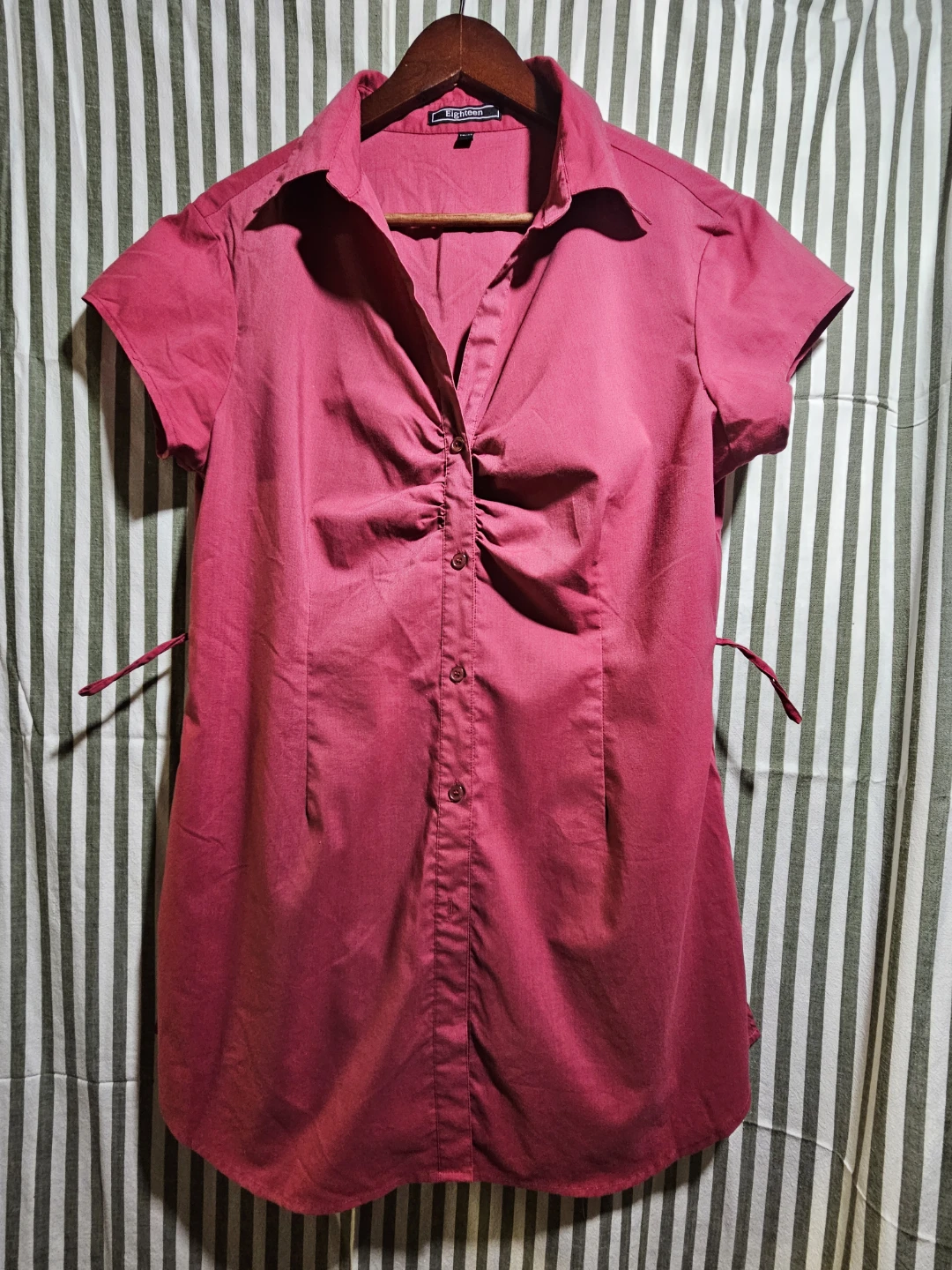 Eighteen Pink Button-Up Blouse