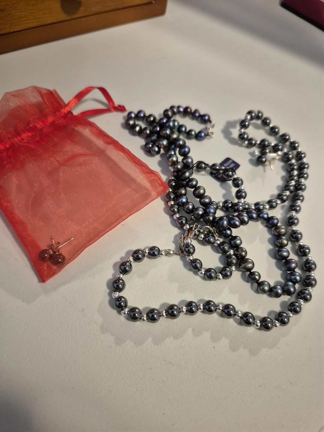 Necklace and earrings