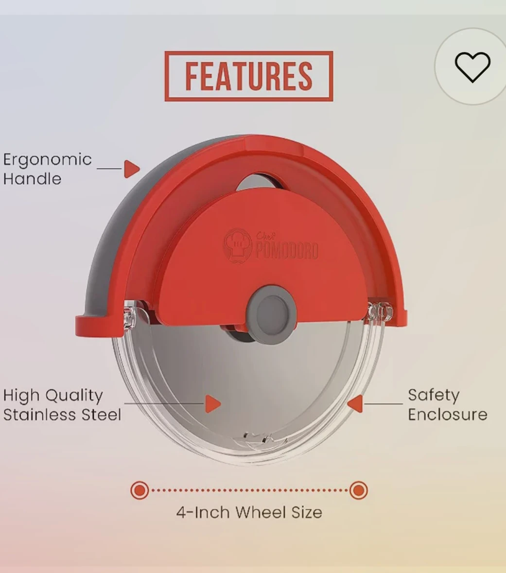 Chef Pomodoro Pizza Cutter Wheel - 4-Inch - photo 3