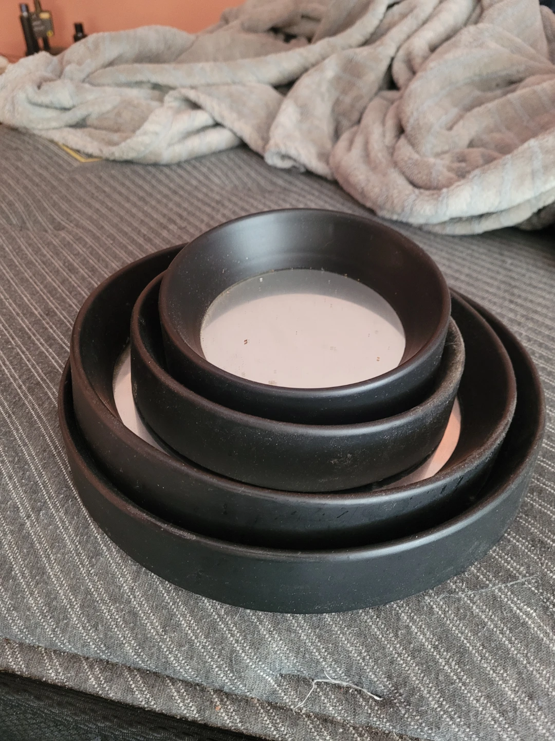 Set of 4 Black wall mirrors