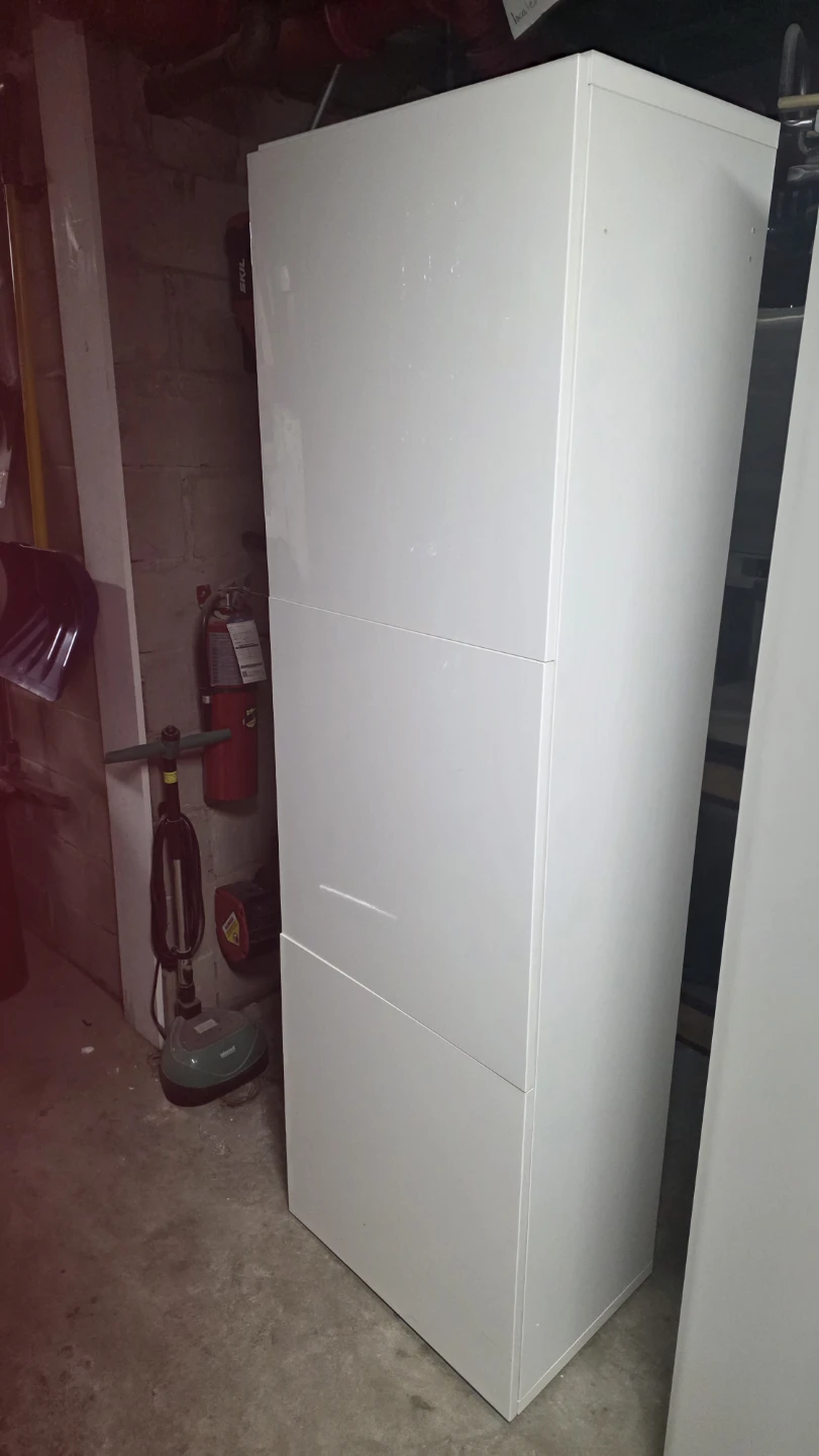 White Storage Cabinet with Doors