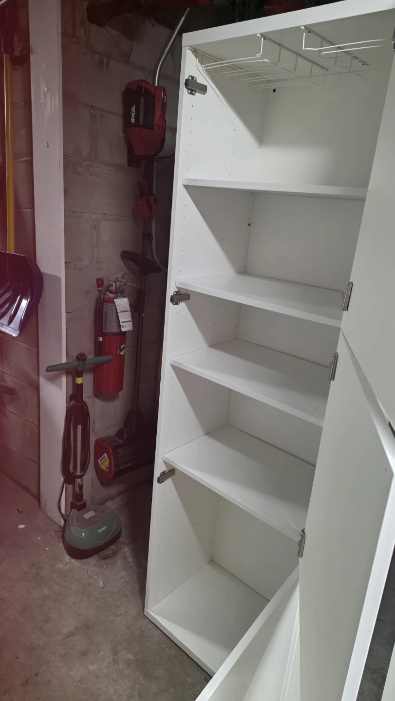 White Storage Cabinet with Doors - photo 2