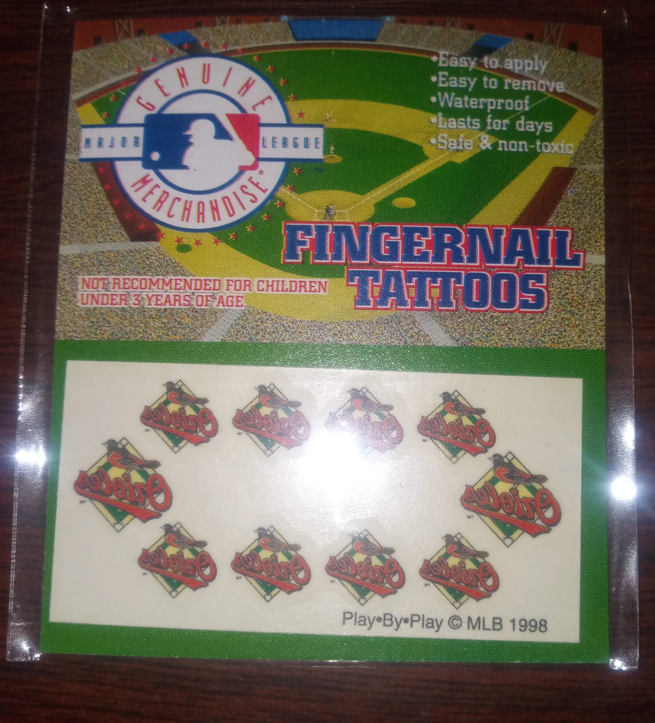 Play-By-Play MLB Fingernail decals Baltimore Orioles