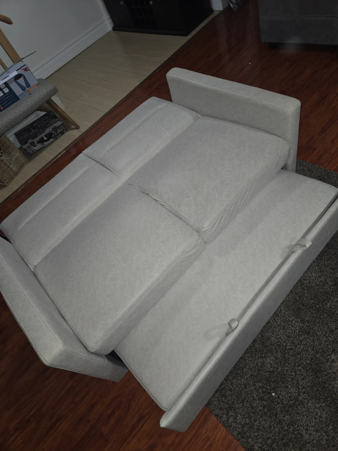 Light Grey Loveseat Sofa Bed - photo 4