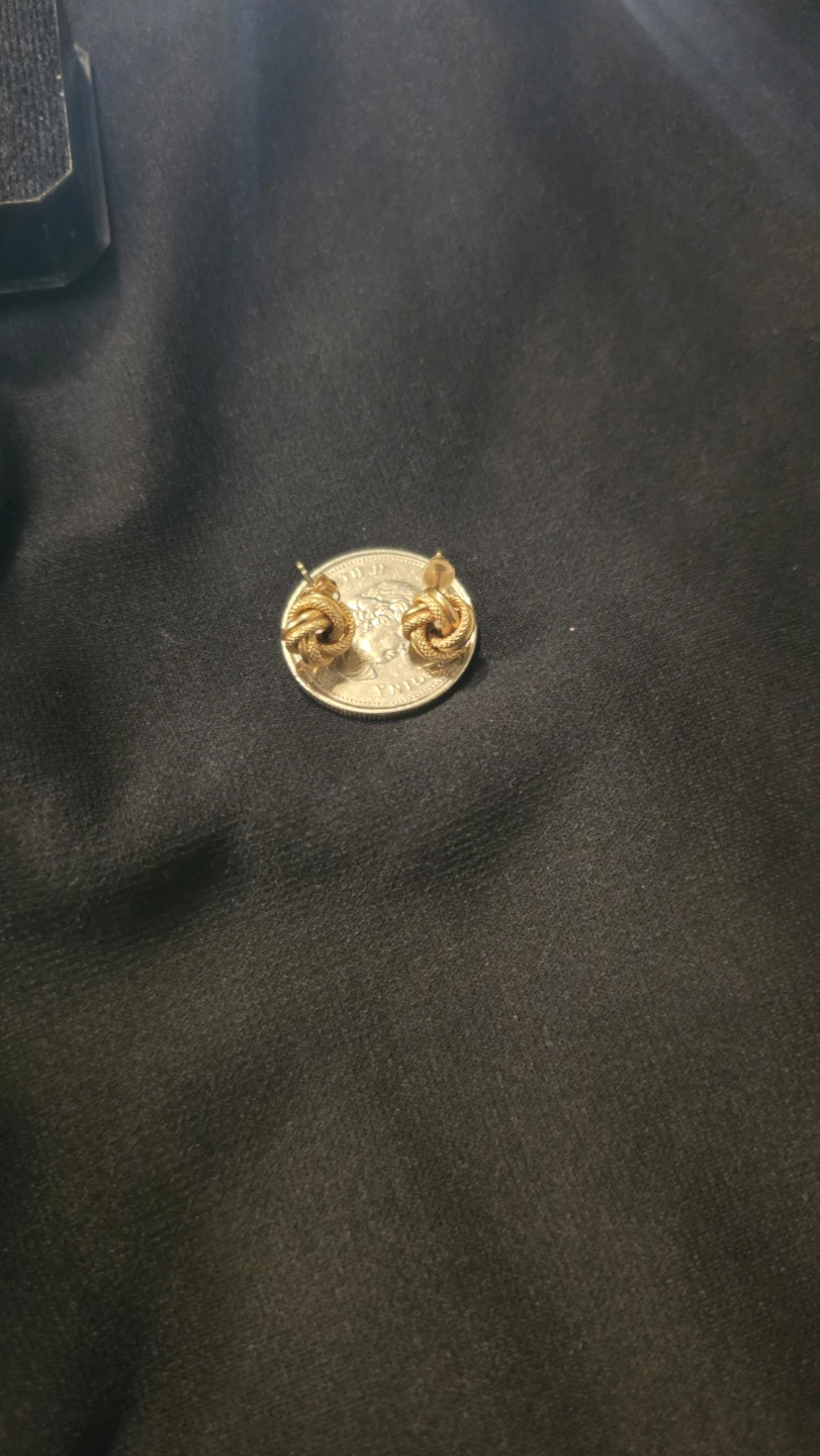 10k Gold Knot Stud Earrings - photo 2