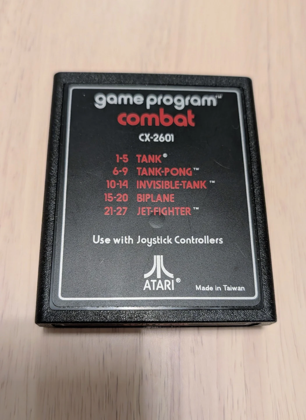 Atari Combat CX-2601 Game Cartridge