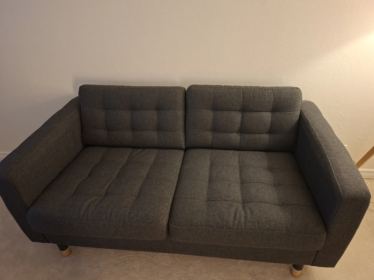 Dark Grey Tufted Sofa