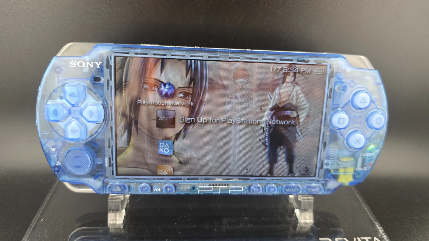 🎮 Sony PSP 3000 – Clear Blue (Modified –