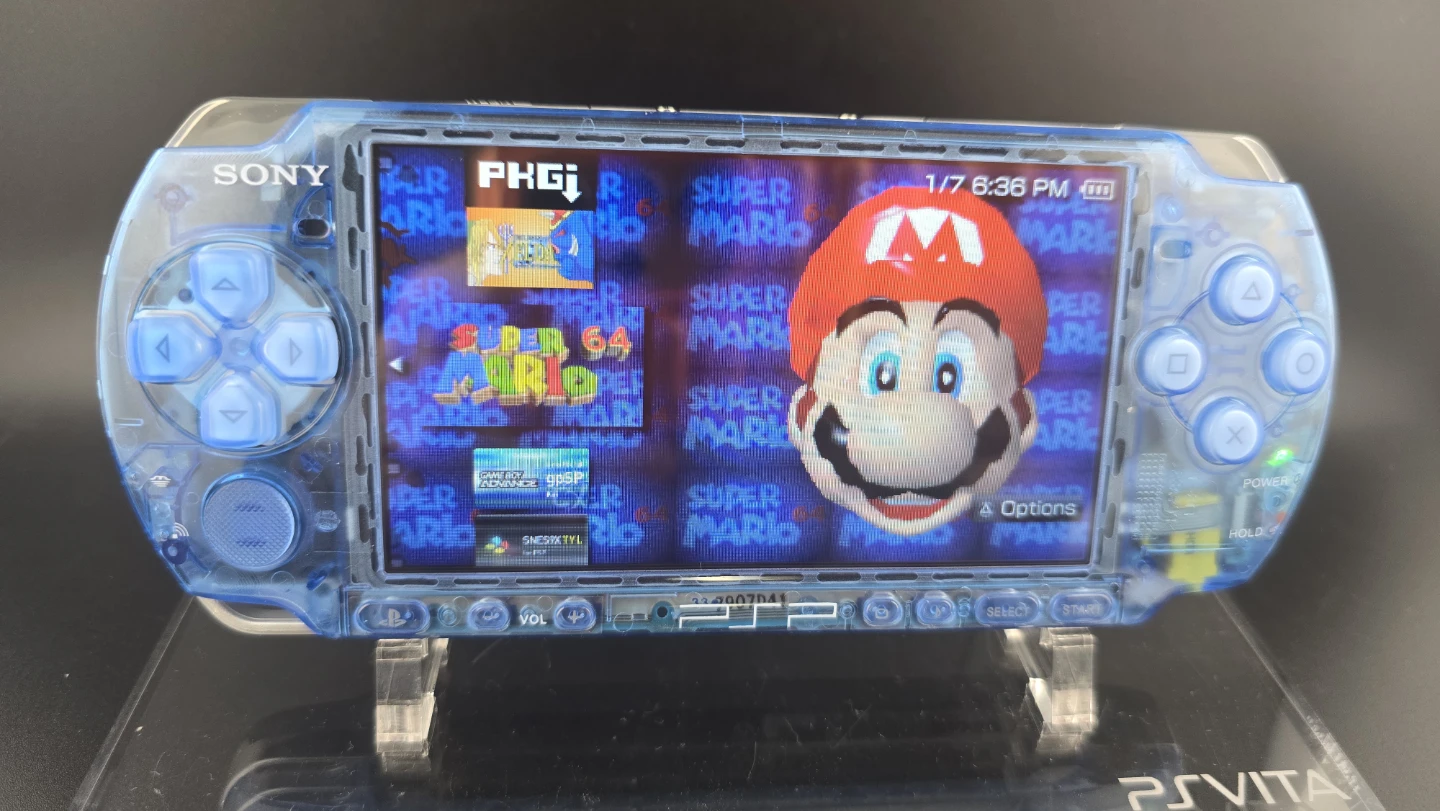 🎮 Sony PSP 3000 – Clear Blue (Modified – - photo 5