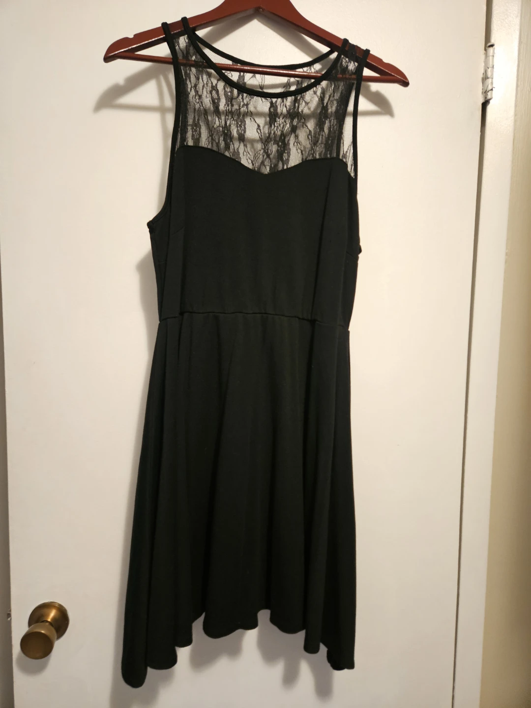 Forever 21+ Black Lace Yoke Dress XL