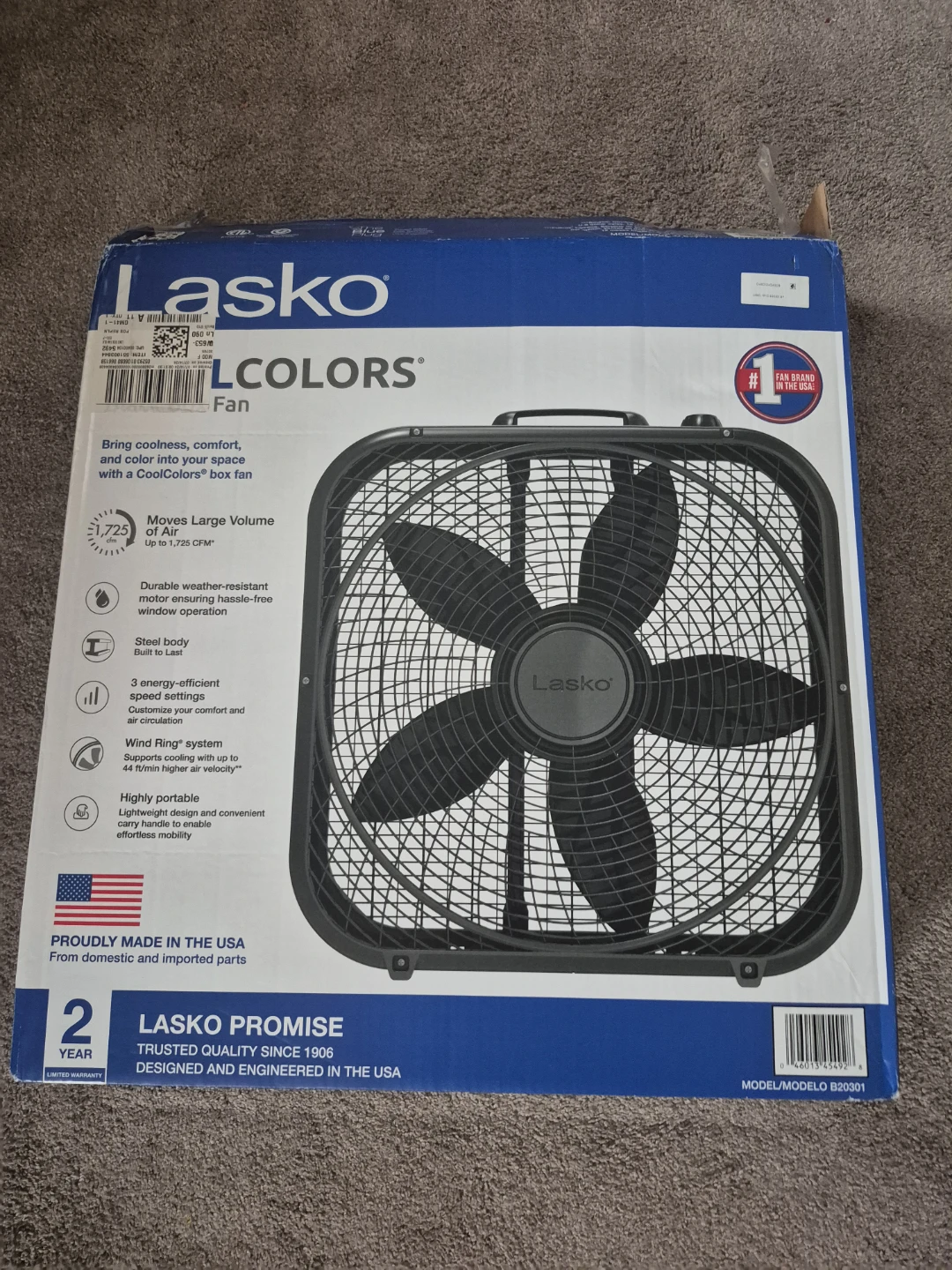 Lasko Box Fan