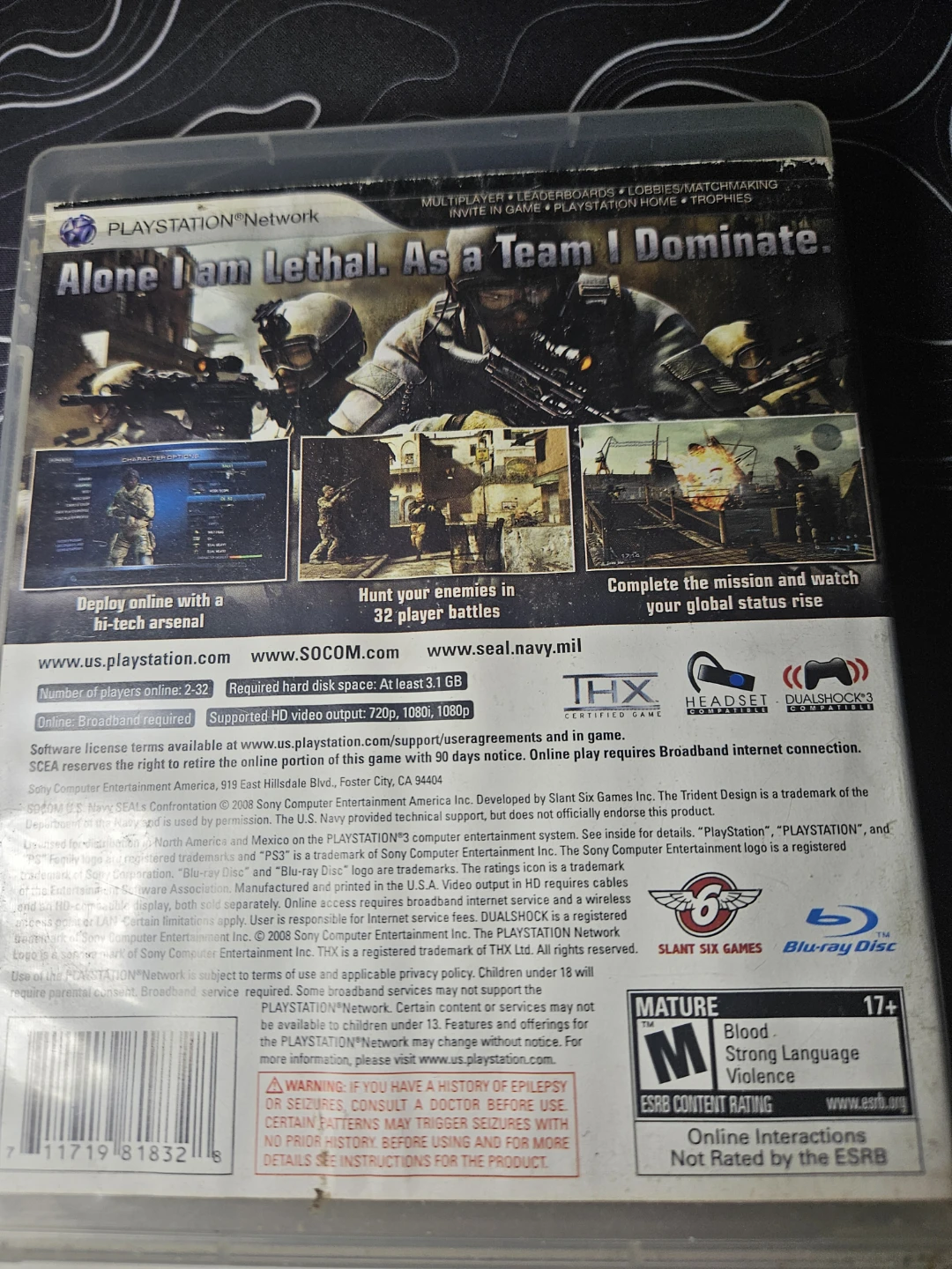 SOCOM U.S. Navy SEALs Confrontation PlayStation 3 Game - photo 2