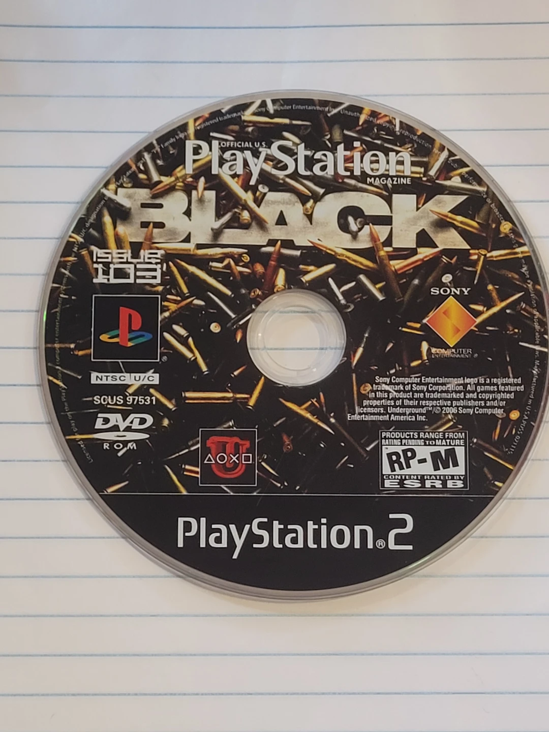 🥕Free PlayStation 2 Game Disc - BLACK Issue 103