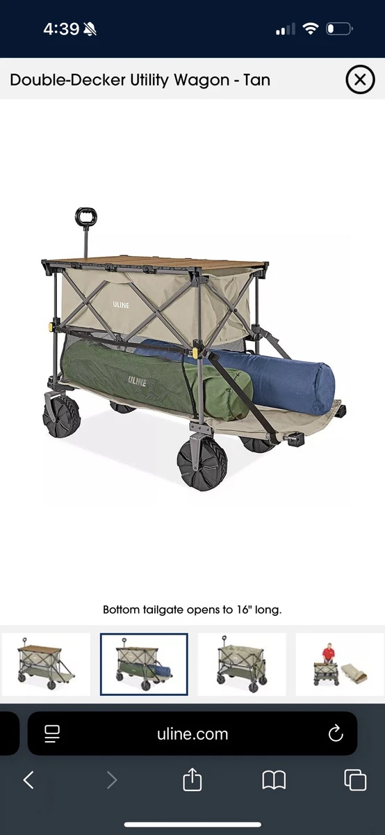 Uline Double Decker Utility Wagon - Tan - photo 2
